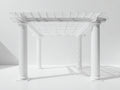 Tonnelle de jardin - Aluminium - 400 x 300 x 250 cm - Blanc - Style classique à toit ouvert