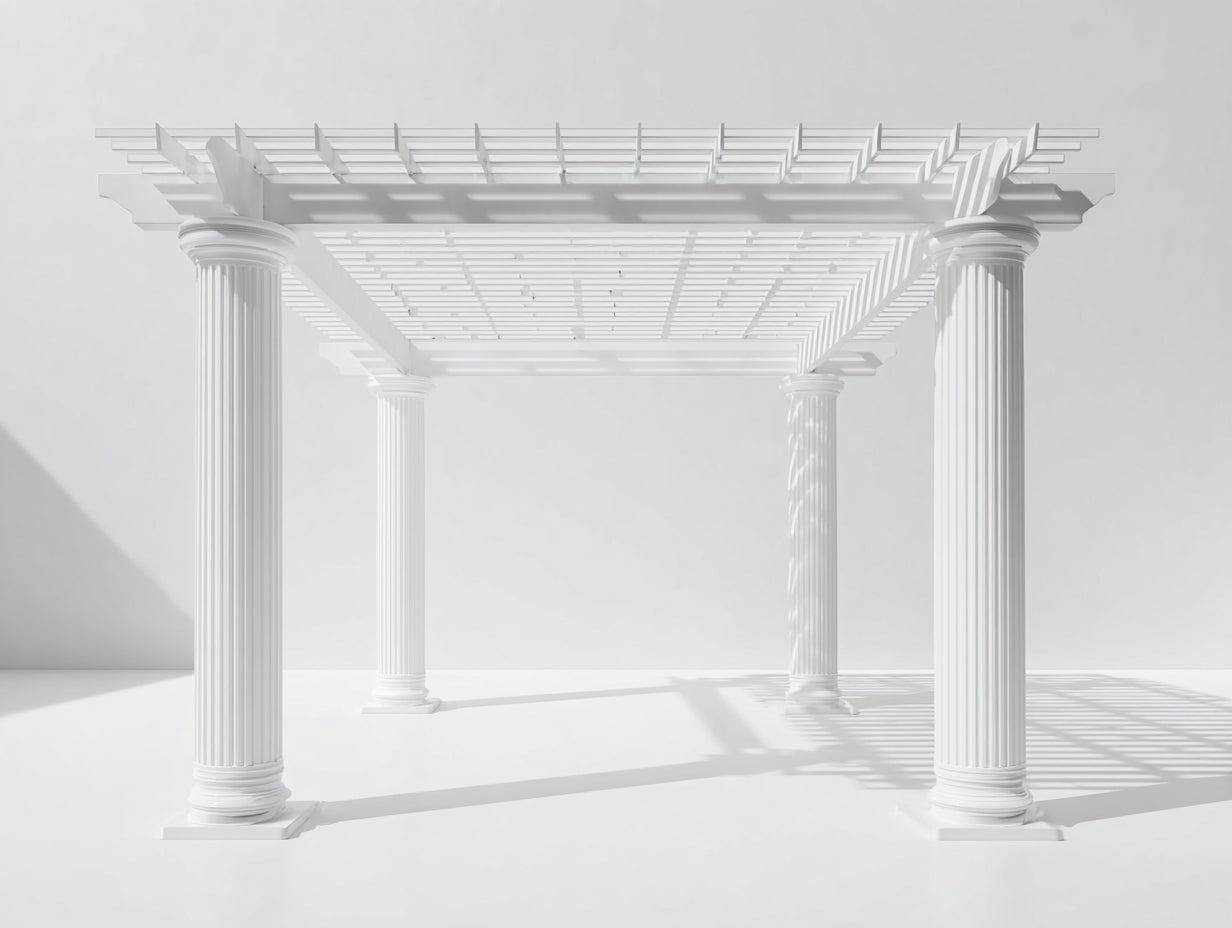 Tonnelle de jardin - Aluminium - 400 x 300 x 250 cm - Blanc - Style classique à toit ouvert