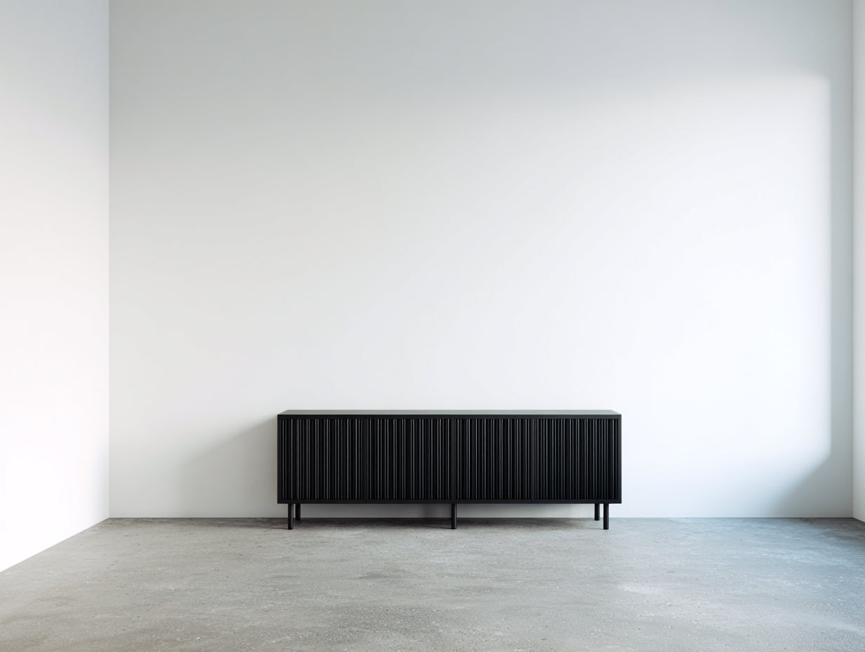 Meuble d'entrée-MDF-Métal-160 x 40 x 65 cm-Noir-Minimaliste contemporain