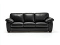 Canapé droit - Cuir synthétique - 210 x 90 x 90 cm - Noir - Style contemporain