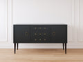 Meuble d'entrée-MDF-Métal-160 x 40 x 80 cm-Noir-Or-Mid-century moderne