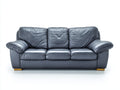 Canapé droit - Cuir synthétique - 260 x 105 x 90 cm - Gris - Style contemporain