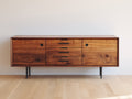 Meuble d'entrée-MDF-Bois-Métal-180 x 45 x 80 cm-Marron-Noir-Mid-century moderne