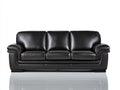 Canapé droit - Cuir synthétique - 255 x 100 x 90 cm - Noir - Style contemporain