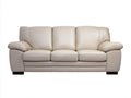 Canapé droit - Cuir synthétique - 250 x 100 x 90 cm - Beige - Style contemporain